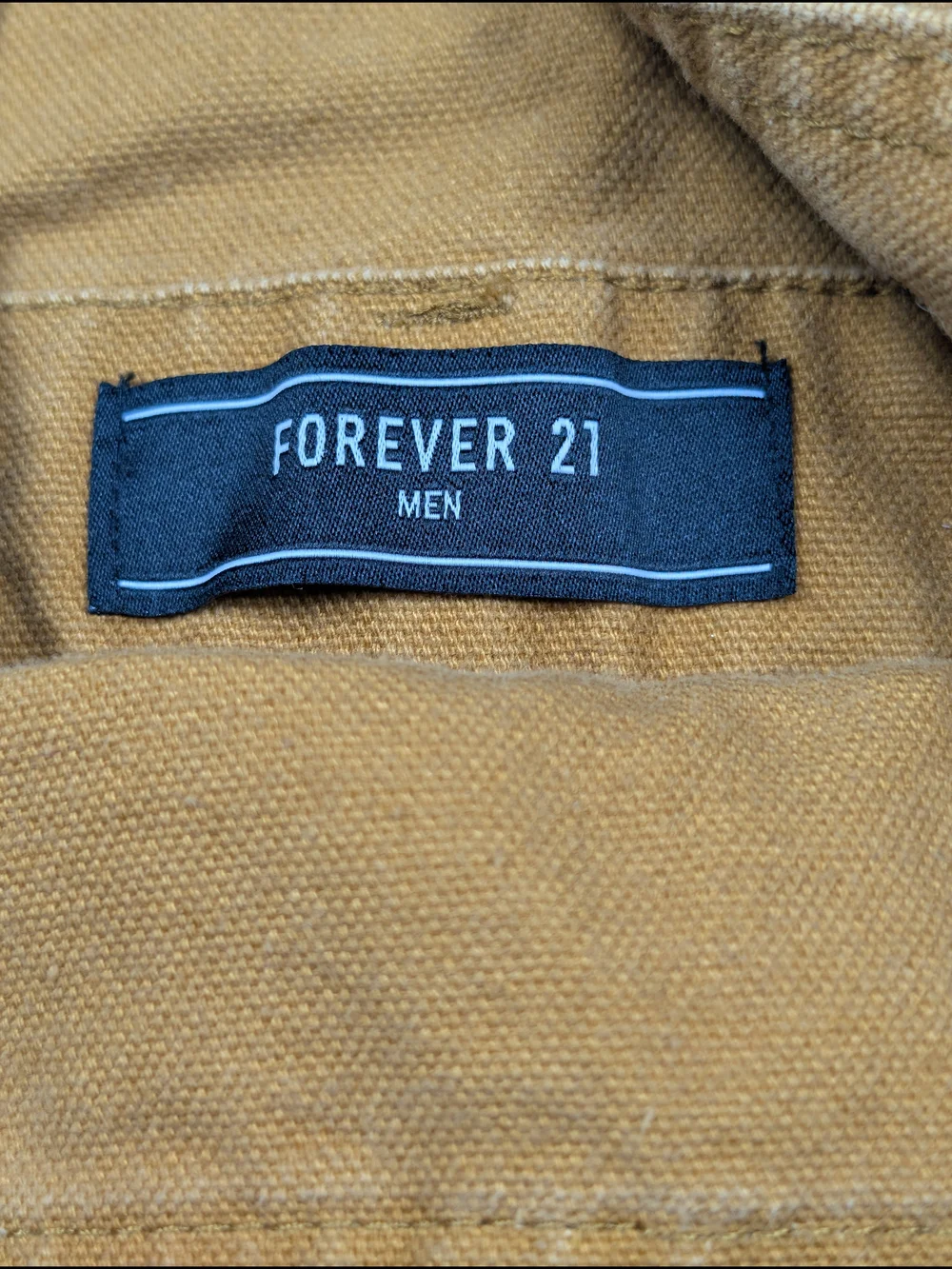Forever 21 Men Cotton Canvas Carpenter Overalls Duck Brown Medium